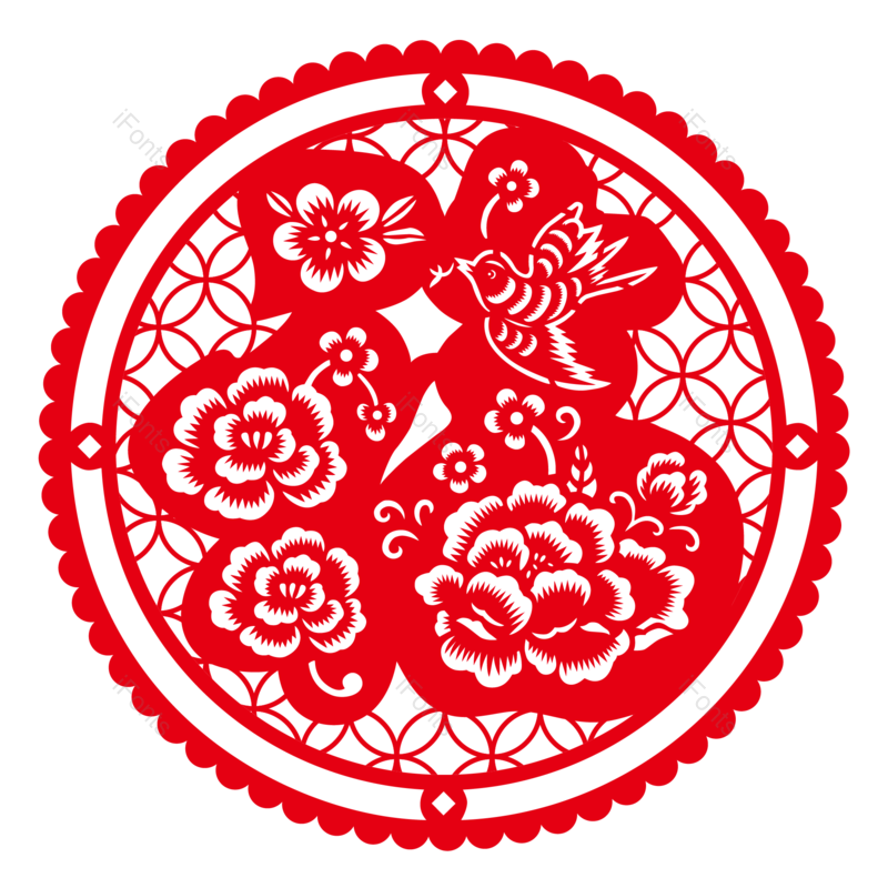 中国风图片,花纹元素,图案PNG,窗花免抠素材